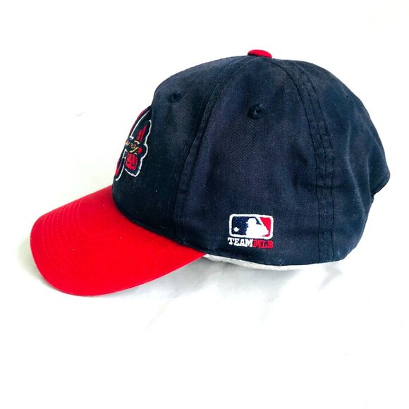 Atlanta Braves Cap Large Tomahawk Logo Outdoor Team MLB Blue Red S M Strap - Picture 5 of 12